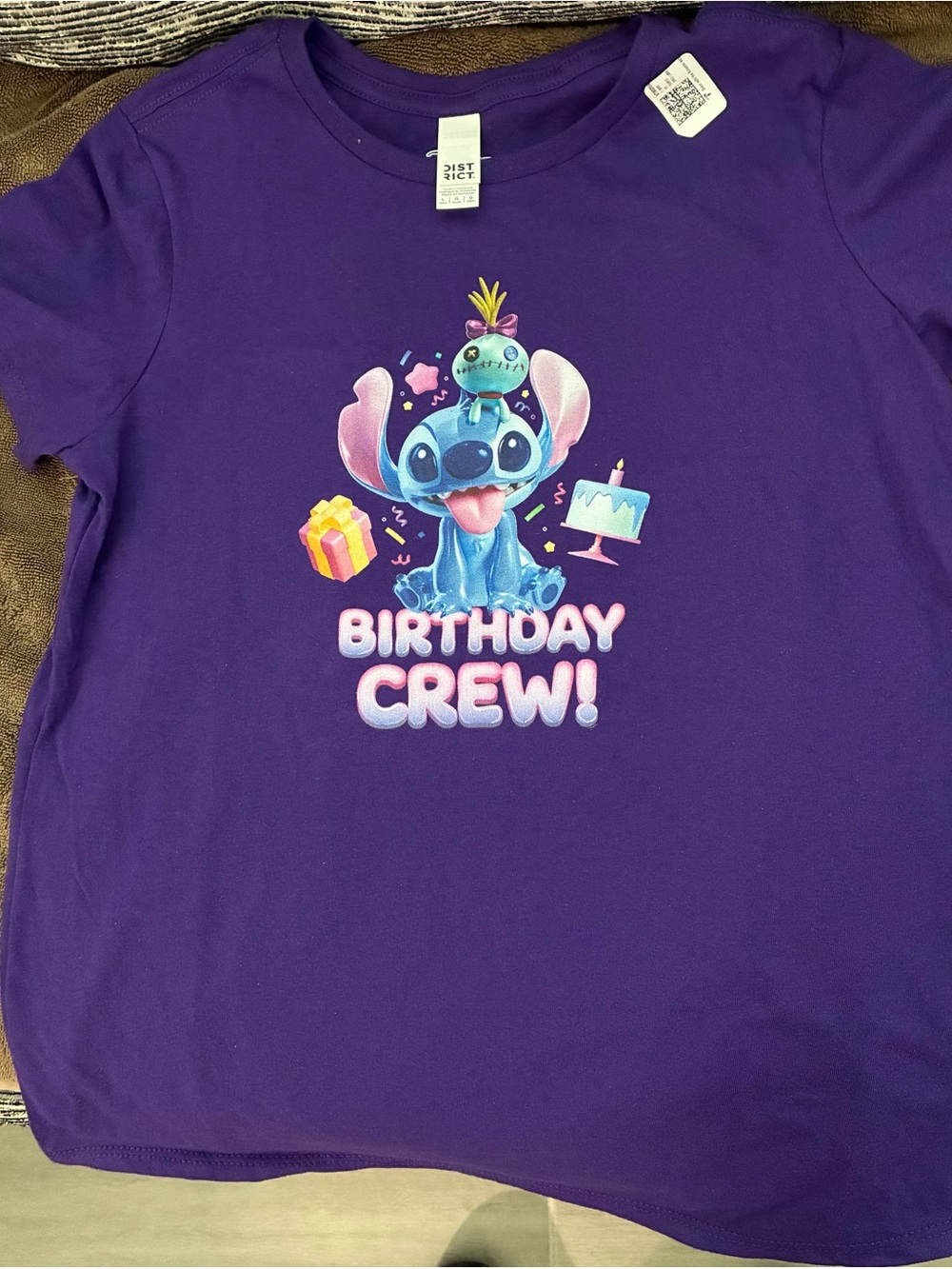 Lilo and Stitch District Kids Purple "Birthday Crew!" Stitch Graphic Tee